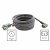 Ac Works 20ft 14/3 15A Medical Grade Power Cord With Left Angle IEC C13 Connector MD15ALC13-240